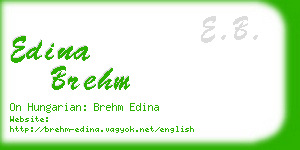 edina brehm business card